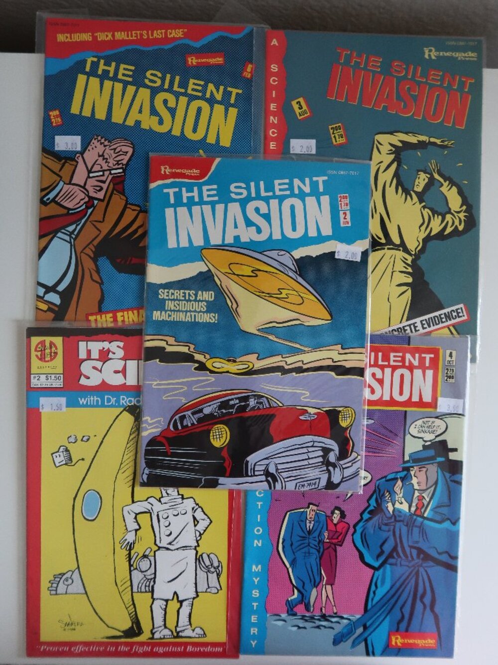 Renegade Press 1986 The Silent Invasion Comic Book Lot #2, #3, #4, #6
